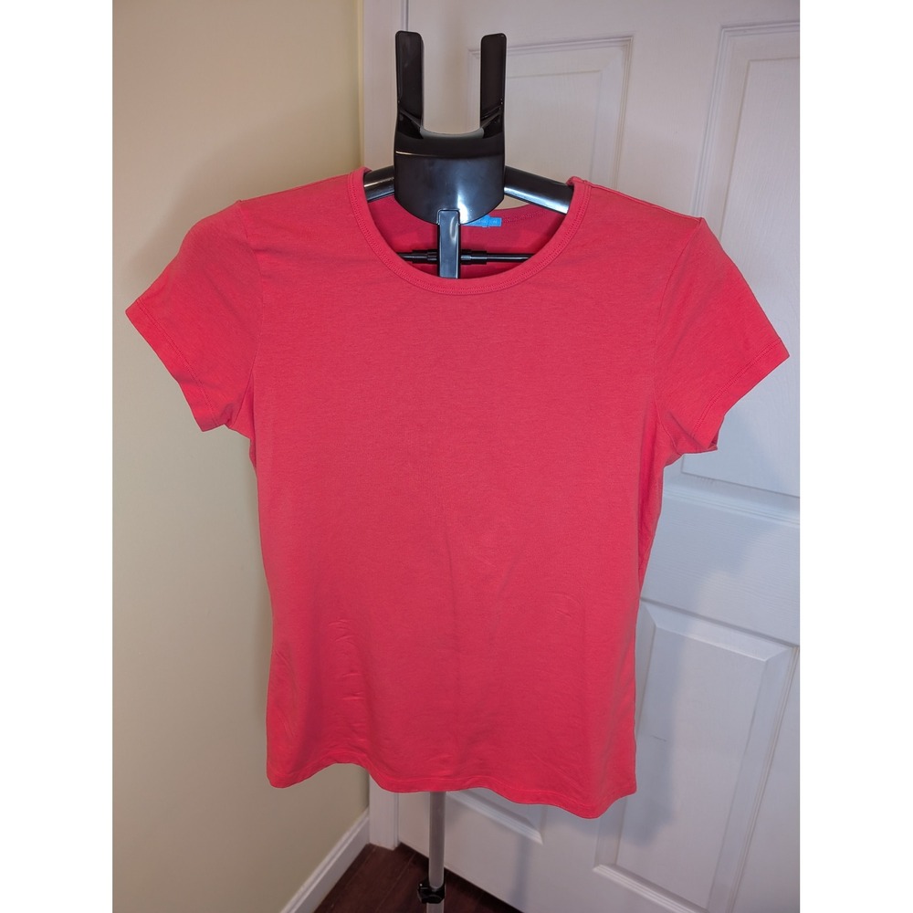 J.McLaughlin T-Shirt Coral Pink Short Sleeve Crew Neck Modal Blend - Size M